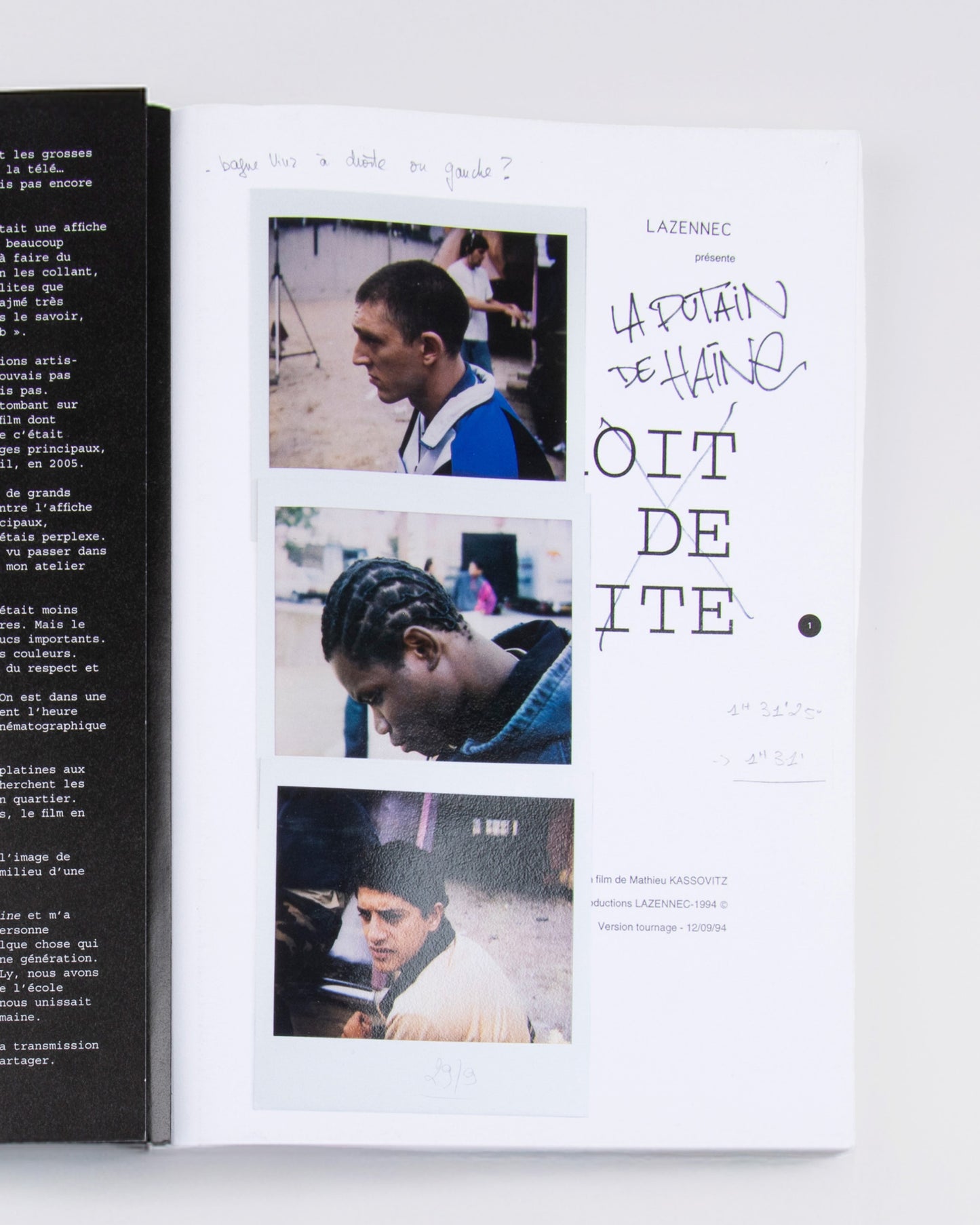 La Haine (Scénario)